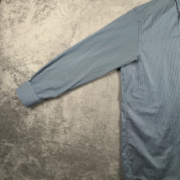 Ermenegildo Zegna Men's 2XL Blue/Green Striped LS Made in Italy SEE DESCRIPTION - Picture 9 of 16